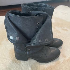 Gianni Bini adjustable black leather boots size 8